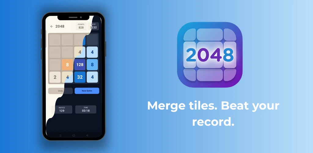 2048 Puzzle — merge tiles and beat your record